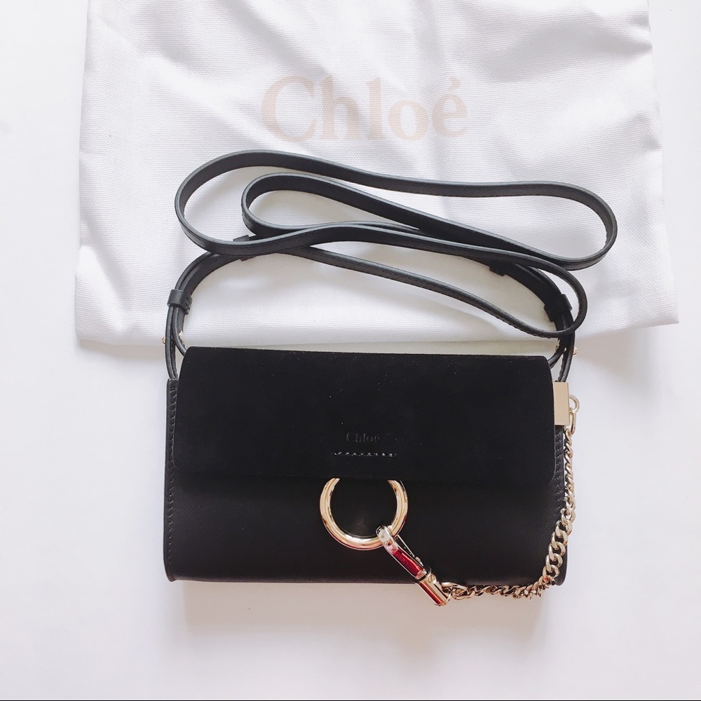 SOLD! Chloe black mini Faye wallet crossbody bag - Picture 2 of 8